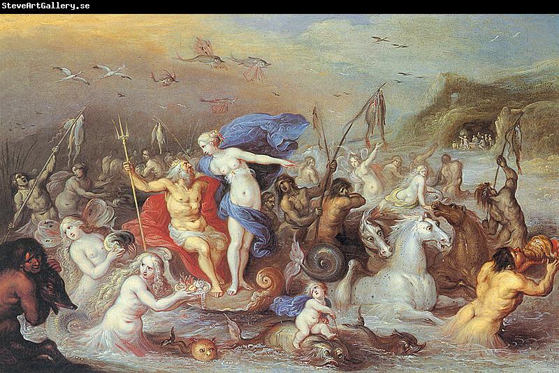 Frans Francken II Der Triumphzug von Neptun und Amphitrite